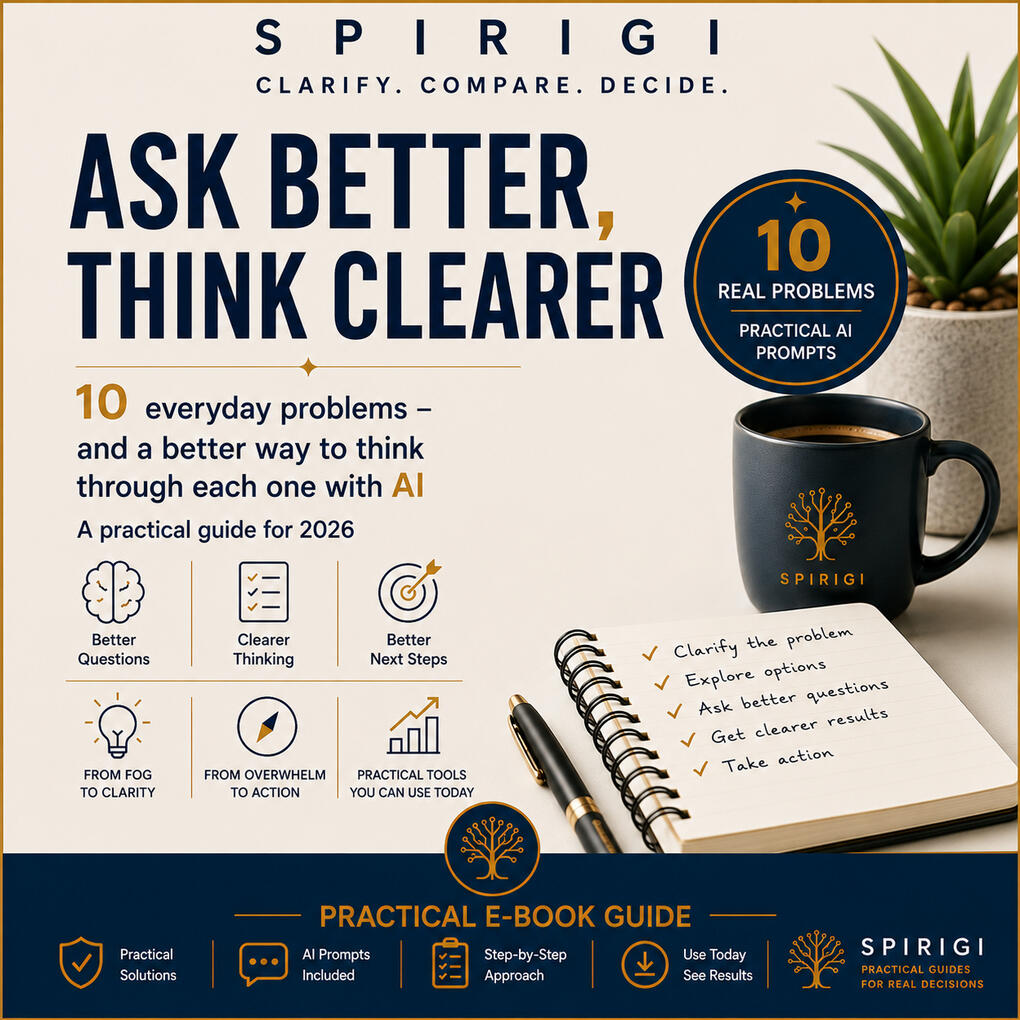 SPIRIGI e-book with practical AI prompts for everyday problems.