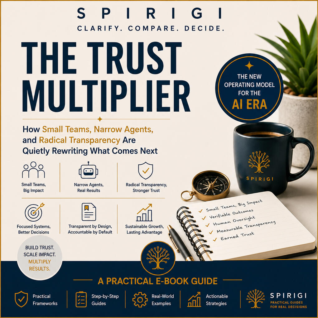 SPIRIGI e-book about small teams, narrow AI agents and radical transparency.
